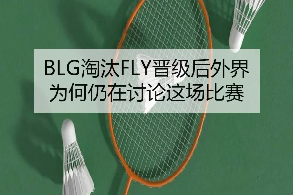 BLG淘汰FLY晋级后外界为何仍在讨论这场比赛